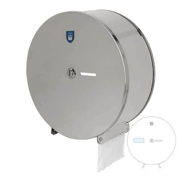 Dispensador Papel Higiénico "Maxi Jumbo" Inox